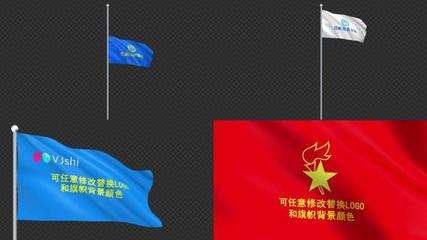 旗帜飘扬旗帜飘扬AE模板下载_光厂(VJ师网)